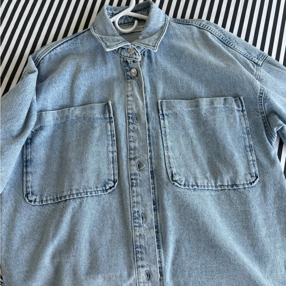 Zara Light Blue Denim Shirt
